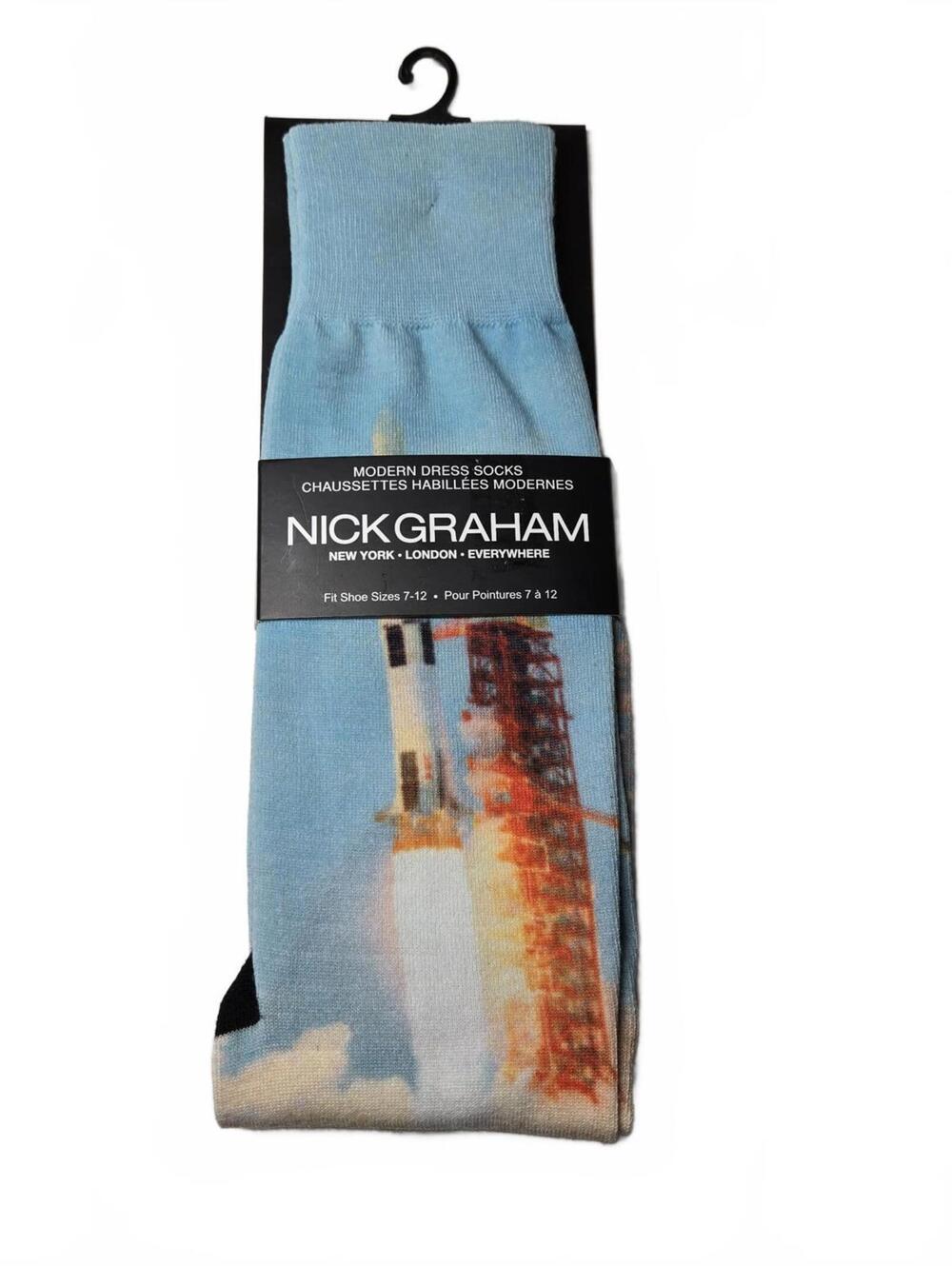 Socks / Nick Graham Men’s Rocket Launch / Apollo Space Mission / Size 7-12 / NWT
